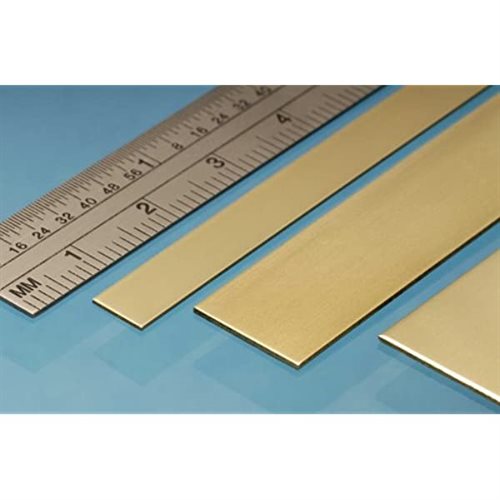 Albion Alloys BS1M Messing strips, 6 x 0,4 mm, længde 305 mm, 5 stk pr. pakke